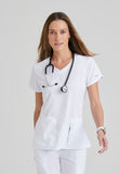 GREYS ANATOMY - F 4PKT  Classic   Cora Top  Natural Stretch