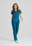 GREYS ANATOMY - F 4PKT  Classic   Cora Top  Natural Stretch