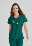GREYS ANATOMY - F 4PKT  Classic   Cora Top  Natural Stretch