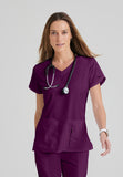 GREYS ANATOMY - F 4PKT  Classic   Cora Top  Natural Stretch