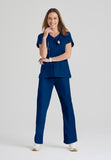 GREYS ANATOMY - F 4PKT  Classic   Cora Top  Natural Stretch
