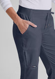 GREYS ANATOMY - F 6PKT  Classic Low Straight Mia Pant  Natural Stretch