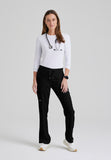 GREYS ANATOMY - F 6PKT  Classic Low Straight Mia Pant  Natural Stretch