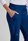 GREYS ANATOMY - F 6PKT  Classic Low Straight Mia Pant  Natural Stretch