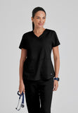 GREYS ANATOMY - F 2PKT  Classic Aubrey Top  Natural Stretch