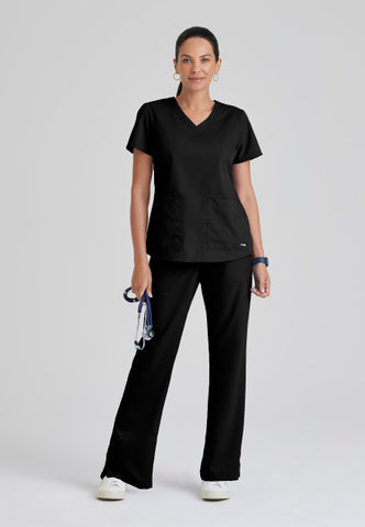GREYS ANATOMY - F 2PKT  Classic Aubrey Top  Natural Stretch