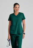 GREYS ANATOMY - F 2PKT  Classic Aubrey Top  Natural Stretch