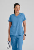 GREYS ANATOMY - F 2PKT  Classic Aubrey Top  Natural Stretch