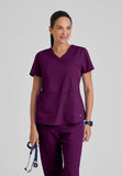 GREYS ANATOMY - F 2PKT  Classic Aubrey Top  Natural Stretch
