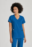 GREYS ANATOMY STRETCH - F 3PKT  Classic Kim Top  Spandex