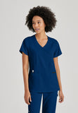 GREYS ANATOMY STRETCH - F 3PKT  Classic Kim Top  Spandex
