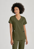GREYS ANATOMY STRETCH - F 3PKT  Classic Kim Top  Spandex
