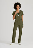 GREYS ANATOMY STRETCH - F 3PKT  Classic Kim Top  Spandex