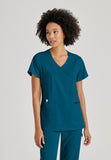 GREYS ANATOMY STRETCH - F 3PKT  Classic Kim Top  Spandex