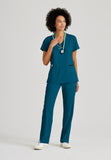 GREYS ANATOMY STRETCH - F 3PKT  Classic Kim Top  Spandex