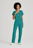 GREYS ANATOMY STRETCH - F 3PKT  Classic Kim Top  Spandex