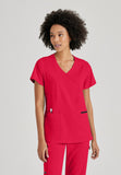 GREYS ANATOMY STRETCH - F 3PKT  Classic Kim Top  Spandex