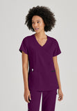 GREYS ANATOMY STRETCH - F 3PKT  Classic Kim Top  Spandex