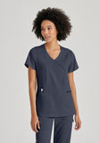 GREYS ANATOMY STRETCH - F 3PKT  Classic Kim Top  Spandex
