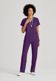 GREYS ANATOMY STRETCH - F 3PKT  Classic Kim Top  Spandex
