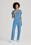 GREYS ANATOMY STRETCH - F 3PKT  Classic Kim Top  Spandex