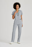GREYS ANATOMY STRETCH - F 3PKT  Classic Kim Top  Spandex