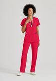 GREYS ANATOMY STRETCH - F 3PKT  Classic Kim Top  Spandex