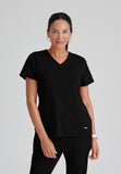 GREYS ANATOMY STRETCH - F 4PKT  Classic Emma Top  Spandex
