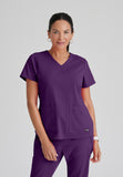 GREYS ANATOMY STRETCH - F 4PKT  Classic Emma Top  Spandex