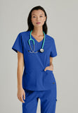 GREYS ANATOMY STRETCH - F 4PKT  Classic Emma Top  Spandex