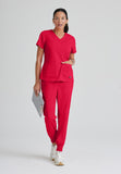 GREYS ANATOMY STRETCH - F 4PKT  Classic Emma Top  Spandex