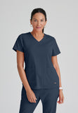GREYS ANATOMY STRETCH - F 4PKT  Classic Emma Top  Spandex