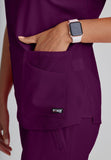 GREYS ANATOMY STRETCH - F 4PKT  Classic Emma Top  Spandex