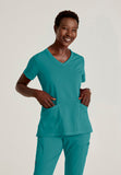 GREYS ANATOMY STRETCH - F 3PKT  Relaxed Serena Top  Spandex