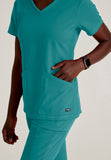 GREYS ANATOMY STRETCH - F 3PKT  Relaxed Serena Top  Spandex