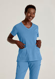 GREYS ANATOMY STRETCH - F 3PKT  Relaxed Serena Top  Spandex