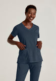 GREYS ANATOMY STRETCH - F 3PKT  Relaxed Serena Top  Spandex