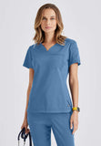 GREYS ANATOMY STRETCH - F 2PKT  Classic   Capri Tuck-in Top  Spandex