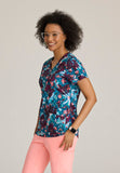 GREYS ANATOMY STRETCH - F 4PKT  Classic Ella Print Top  Spandex