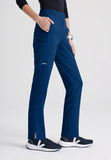 GREYS ANATOMY EVOLVE - F 6PKT  Classic Mid Tapered Cosmo Pant  360 Stretch