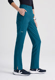 GREYS ANATOMY EVOLVE - F 6PKT  Classic Mid Tapered Cosmo Pant  360 Stretch
