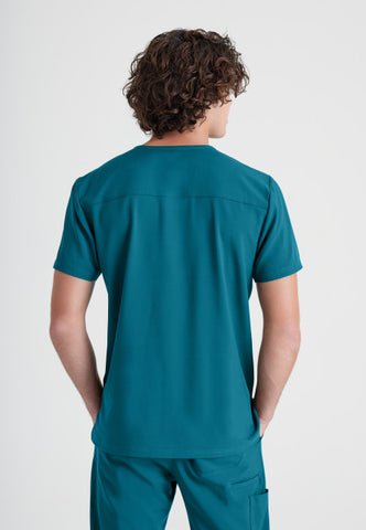 GREYS ANATOMY EVOLVE - M 1PKT  Classic Journey Top  360 Stretch