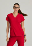 GREYS ANATOMY EVOLVE - F 1PKT  Classic   Sway Tuck-In Top  360 Stretch