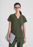 GREYS ANATOMY EVOLVE - F 1PKT  Classic   Sway Tuck-In Top  360 Stretch
