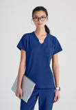 GREYS ANATOMY EVOLVE - F 1PKT  Classic   Sway Tuck-In Top  360 Stretch