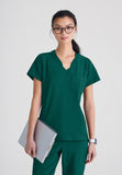 GREYS ANATOMY EVOLVE - F 1PKT  Classic   Sway Tuck-In Top  360 Stretch