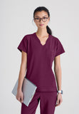 GREYS ANATOMY EVOLVE - F 1PKT  Classic   Sway Tuck-In Top  360 Stretch