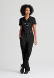 GREYS ANATOMY STRETCH - F 1PKT  Classic   Bree Top  Spandex