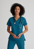 GREYS ANATOMY STRETCH - F 1PKT  Classic   Bree Top  Spandex