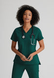 GREYS ANATOMY STRETCH - F 1PKT  Classic   Bree Top  Spandex
